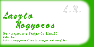 laszlo mogyoros business card